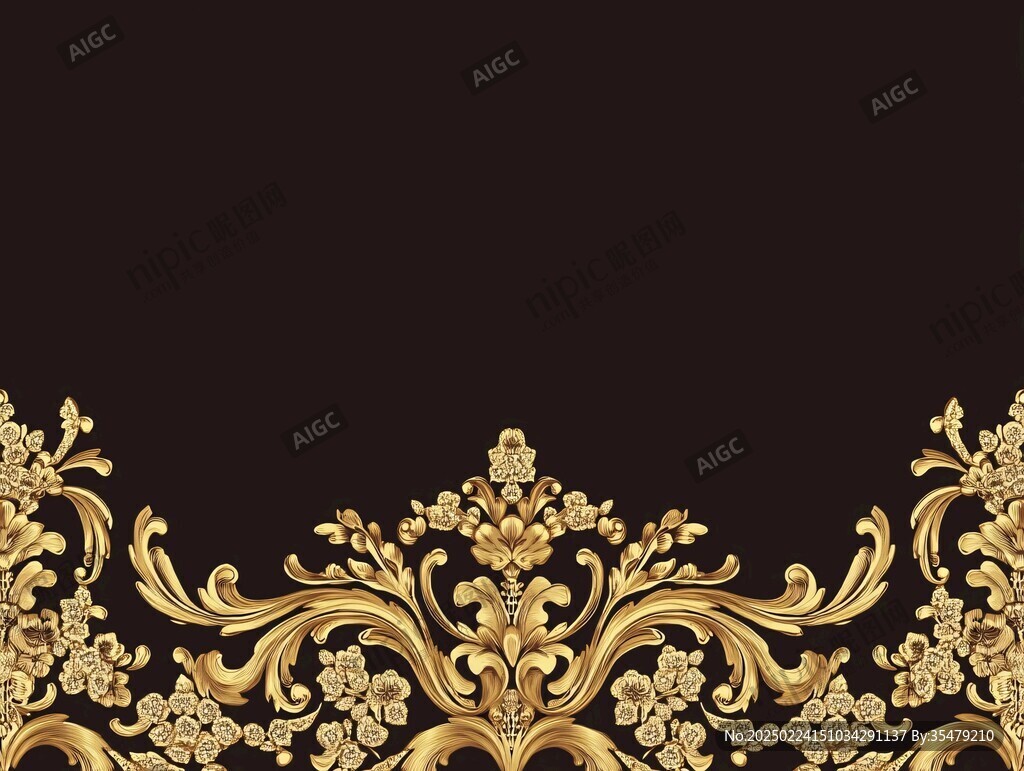 红金色欧式背景