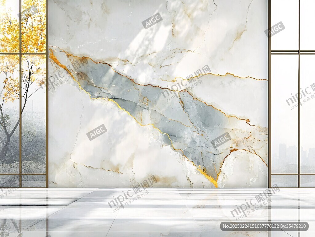 现代北欧大理石背景墙