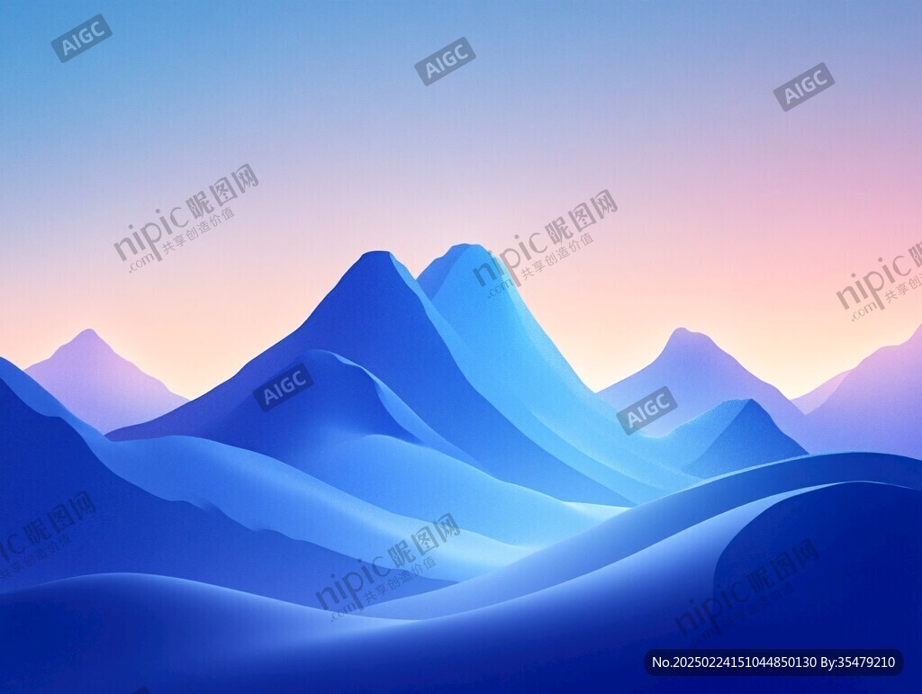渐变山水