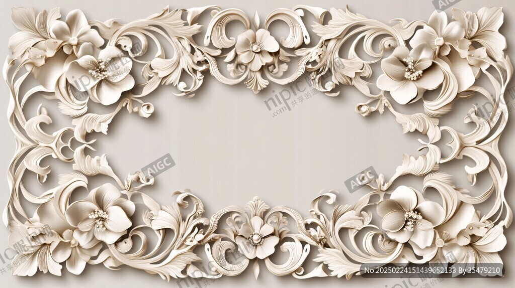 金色奢华浮雕装饰设计