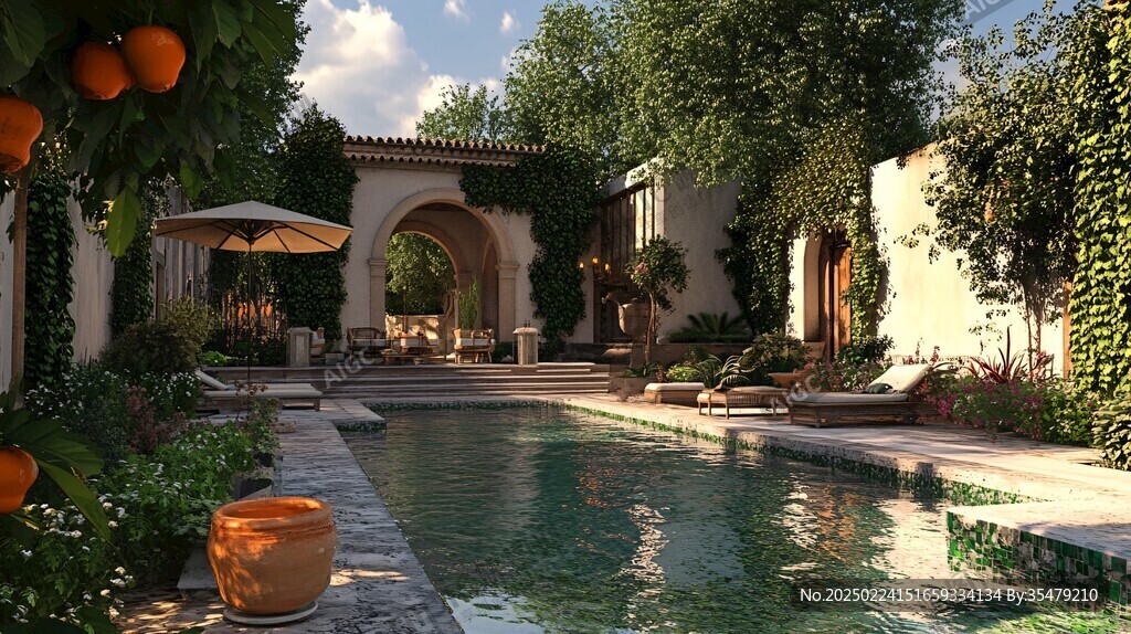 别墅庭院3dsmax