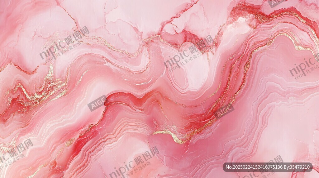 红色流体创意大理石纹