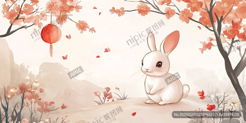 兔年壁纸插画