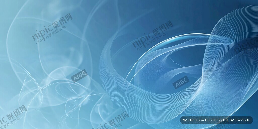 蓝色弯曲唯美科技