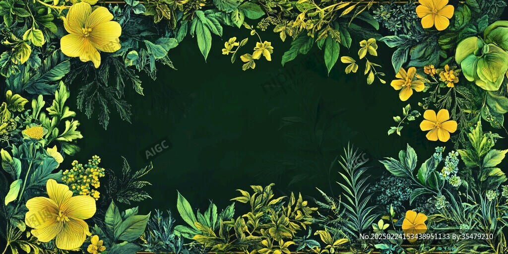 热带雨林花草树木背景