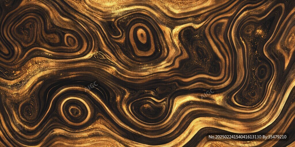 金色抽象流体纹理背景
