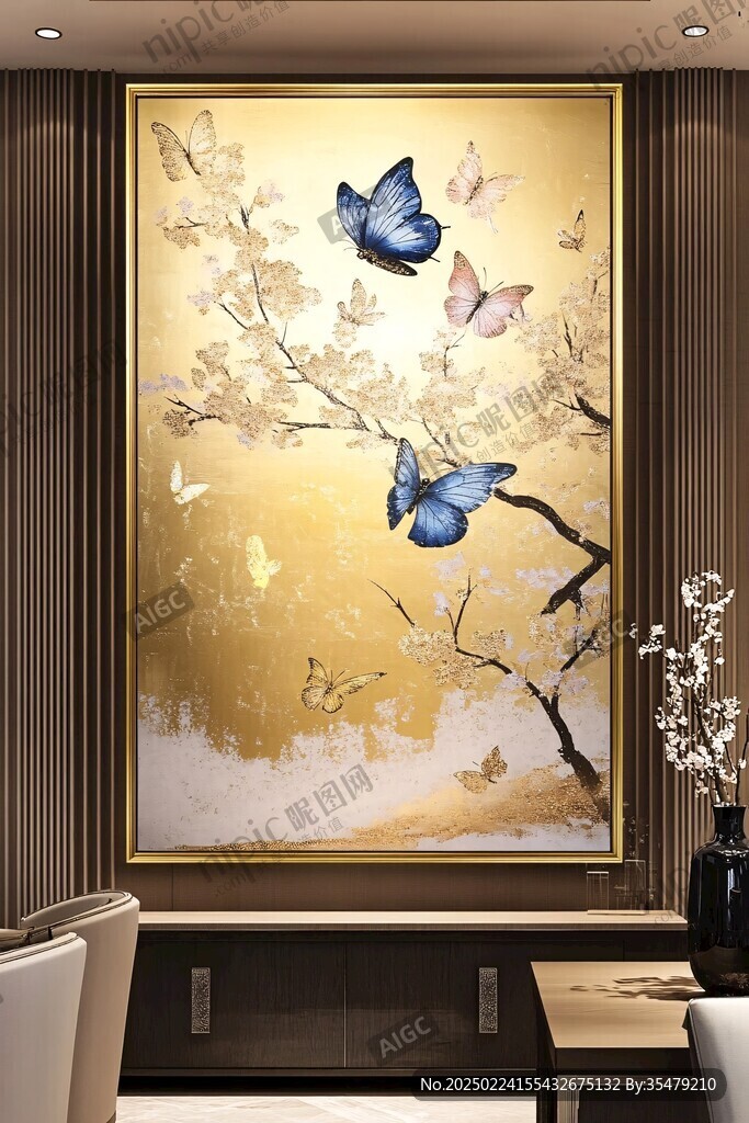 金箔画客厅