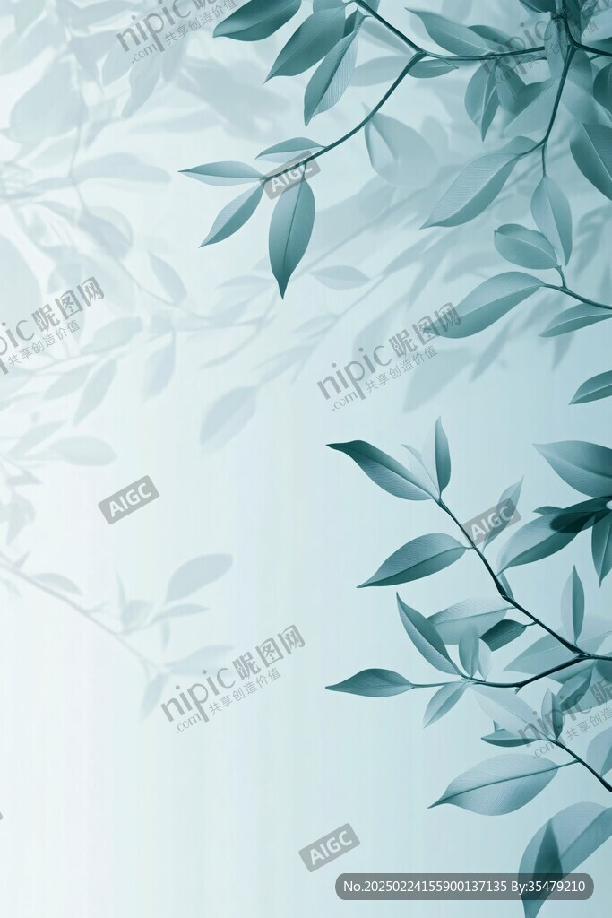 唯美枝叶背景