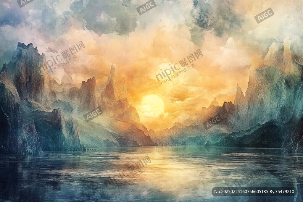 幻彩艺术山水风景