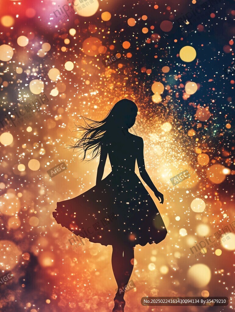 星辰大海女孩背影