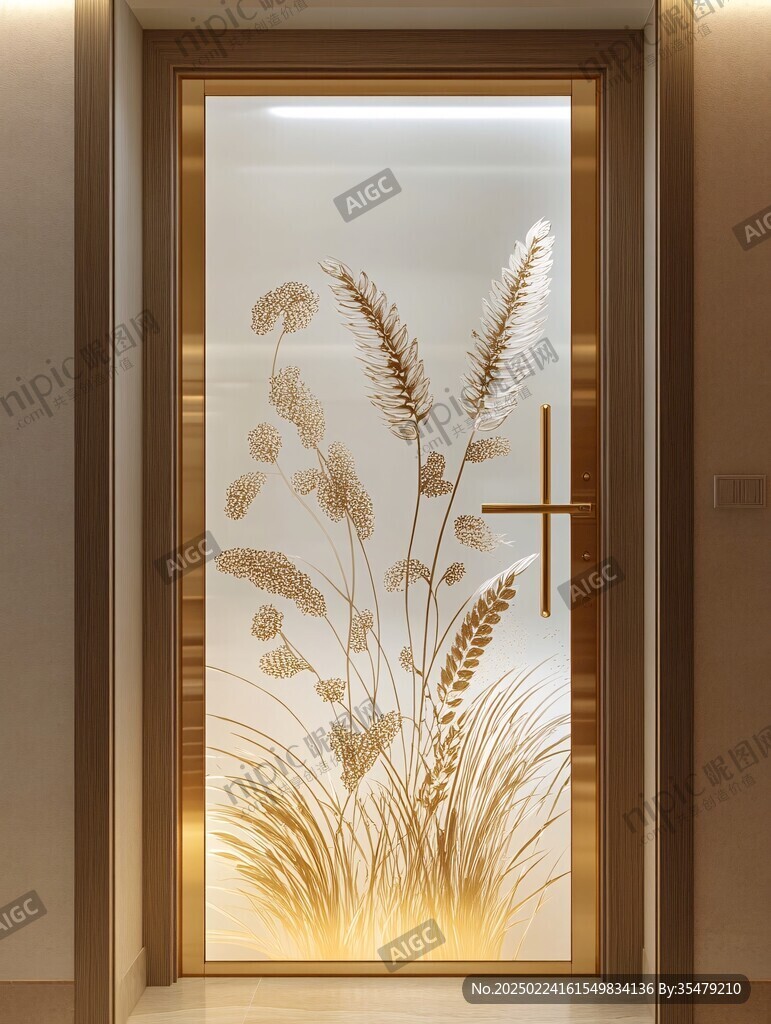 玻璃门装饰画
