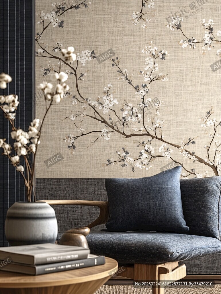 新中式花鸟墙纸