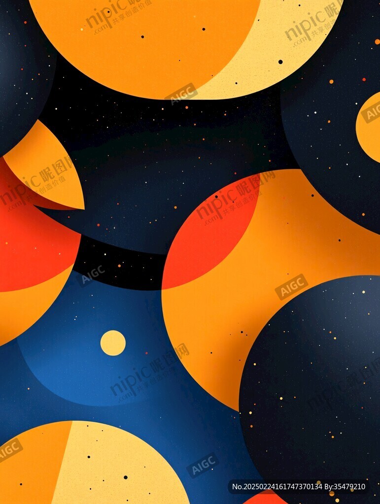 创意彩色缤纷宇宙插画