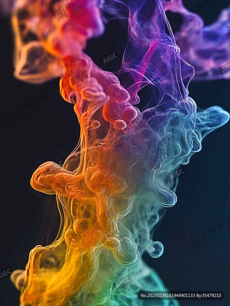 烟雾彩色动感线条