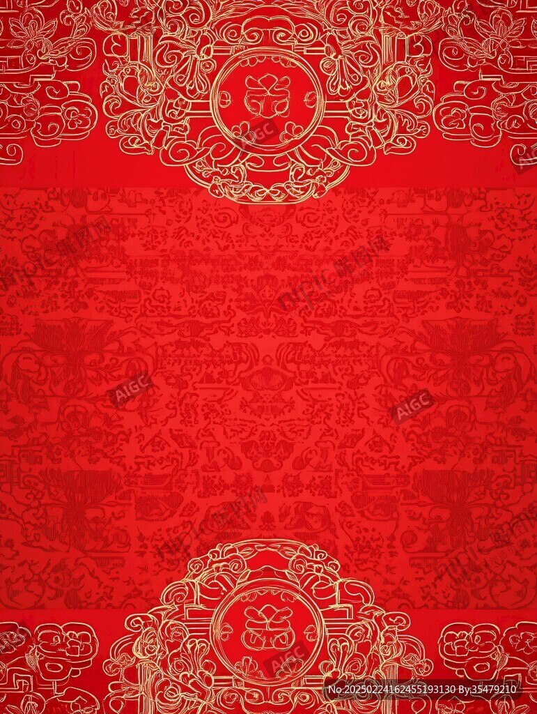 传统喜庆花纹背景