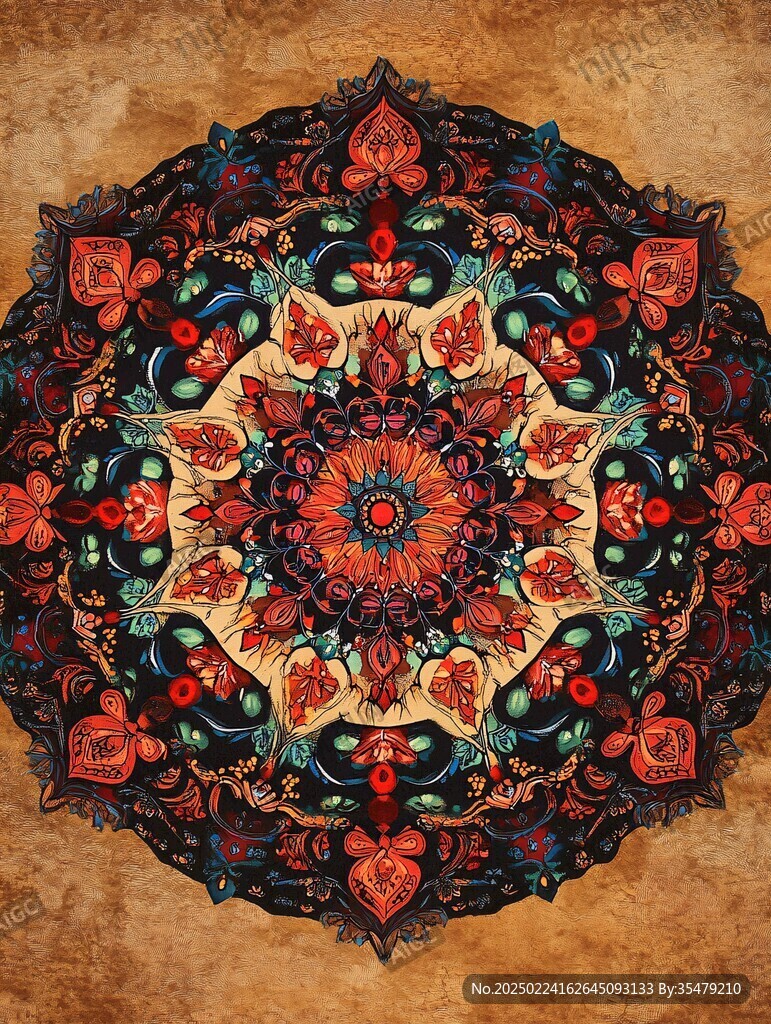 抽像艺术圆形古典花纹