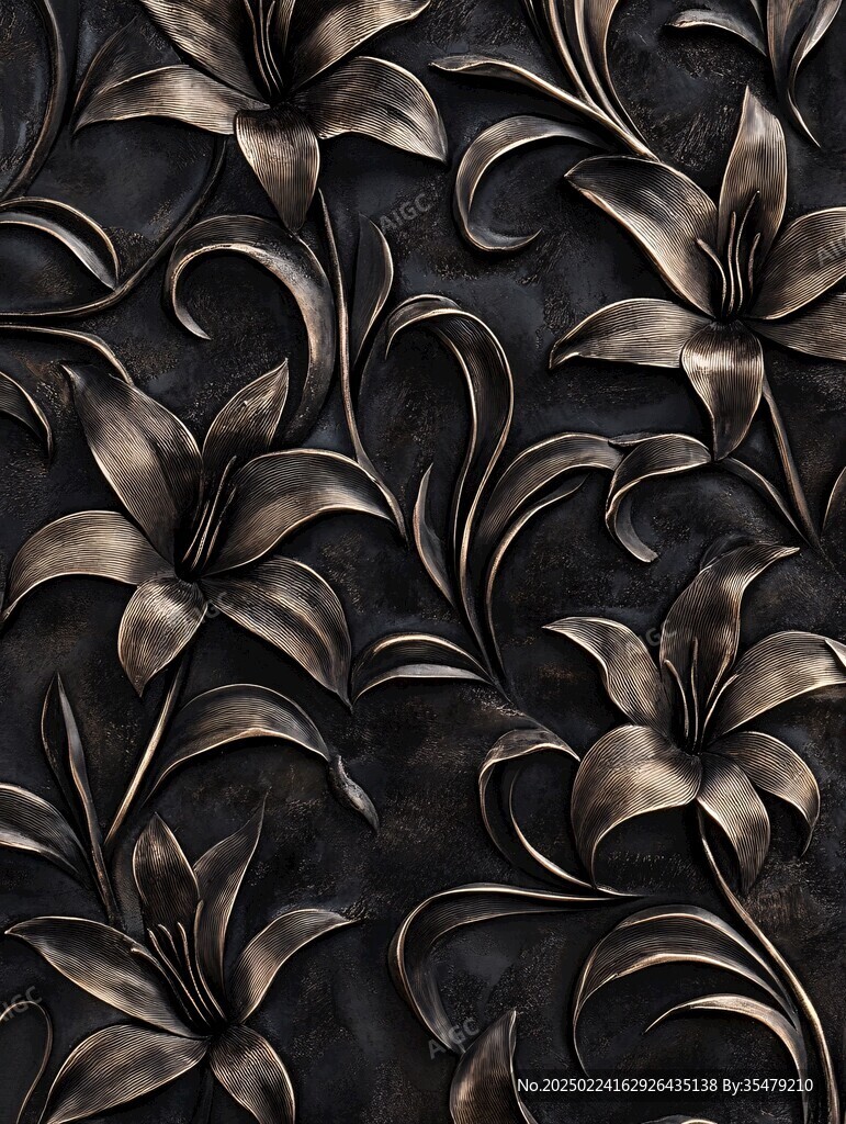 3d立体金属花纹