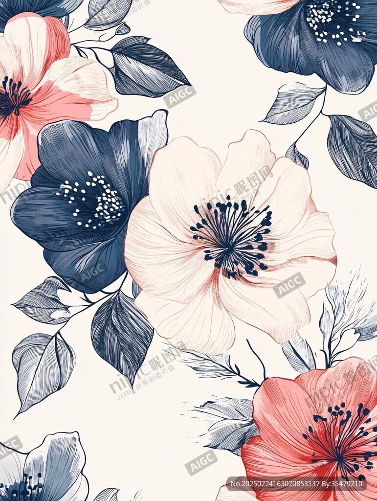 满版鲜花底纹
