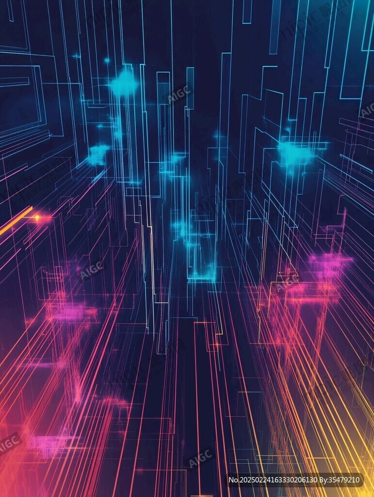 科技风炫彩背景