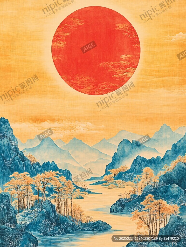 古典复古山水