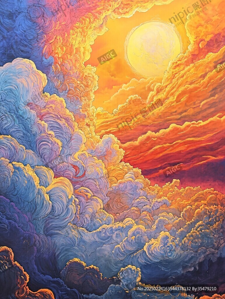 金光万丈美术绘画