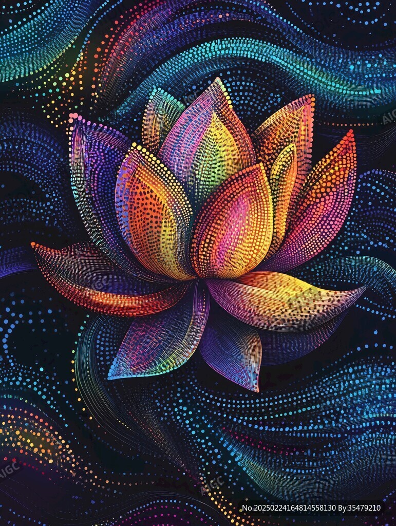另类色彩荷花