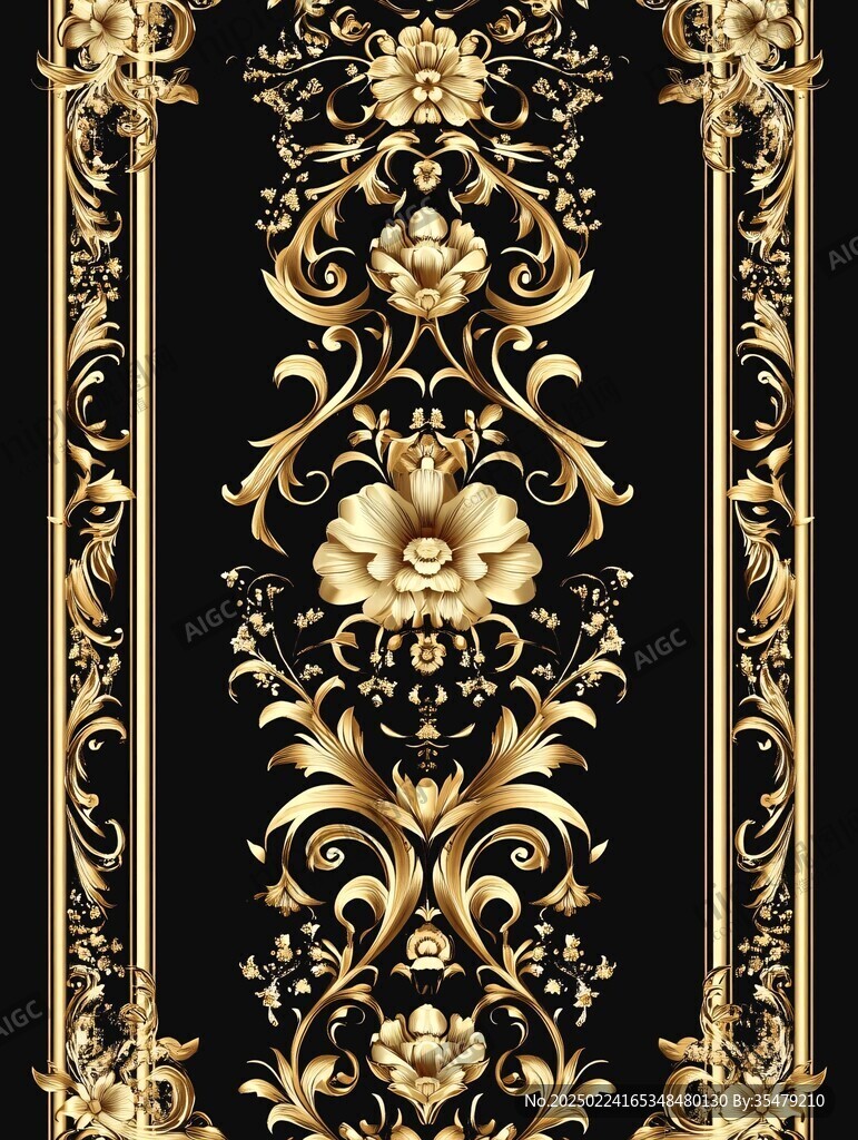 金色欧式花