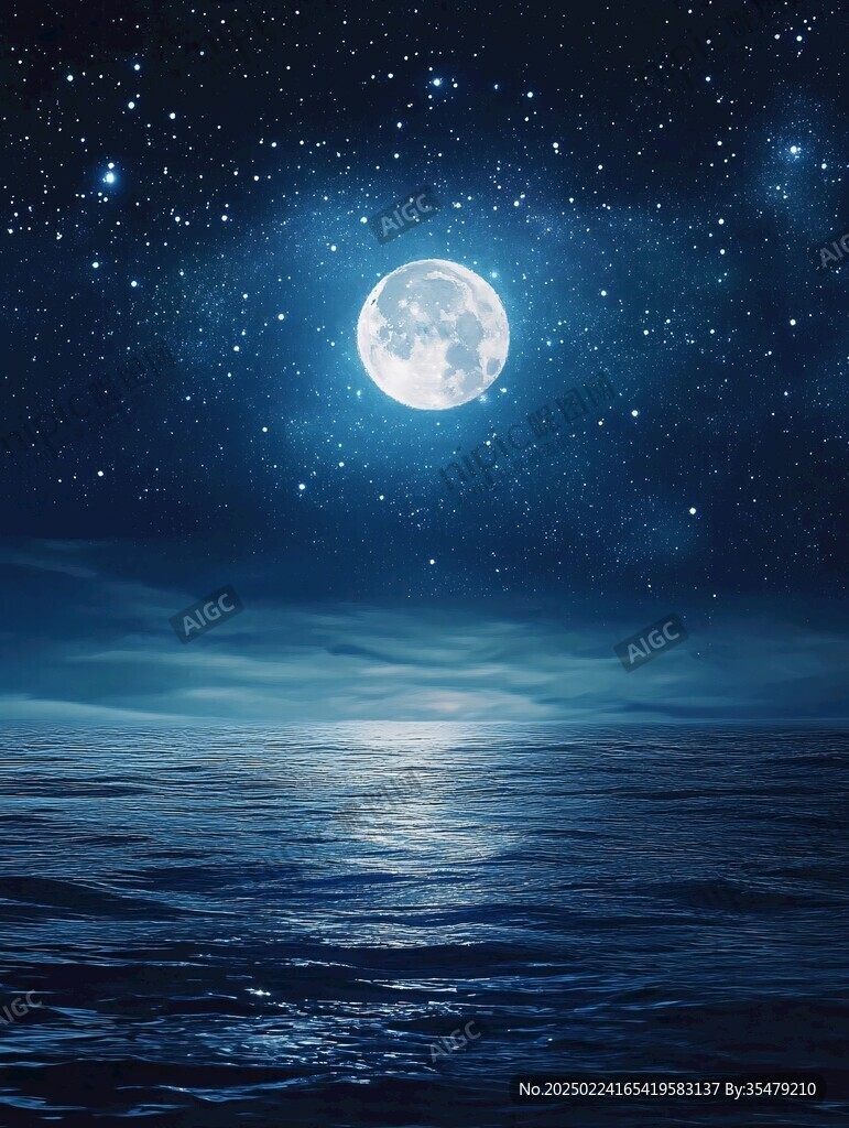 蓝月夜梦幻唯美奇幻