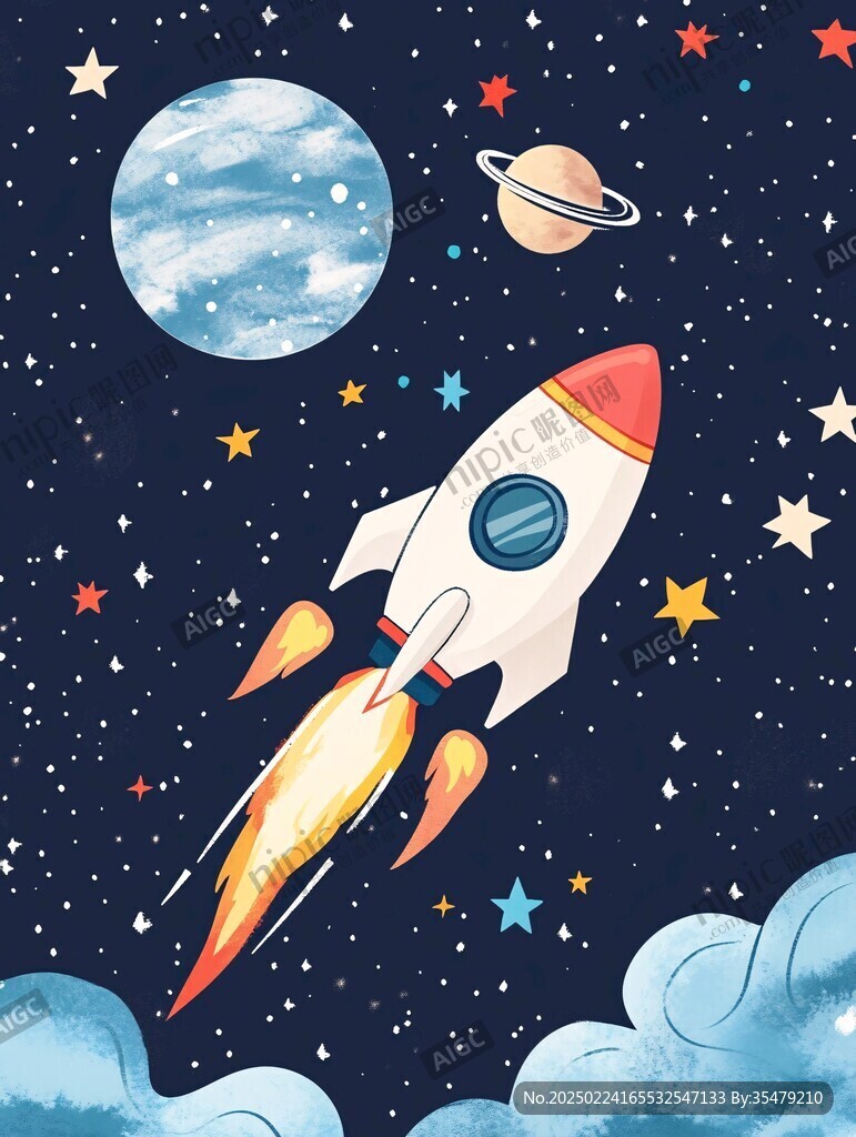 探索宇宙卡通图案