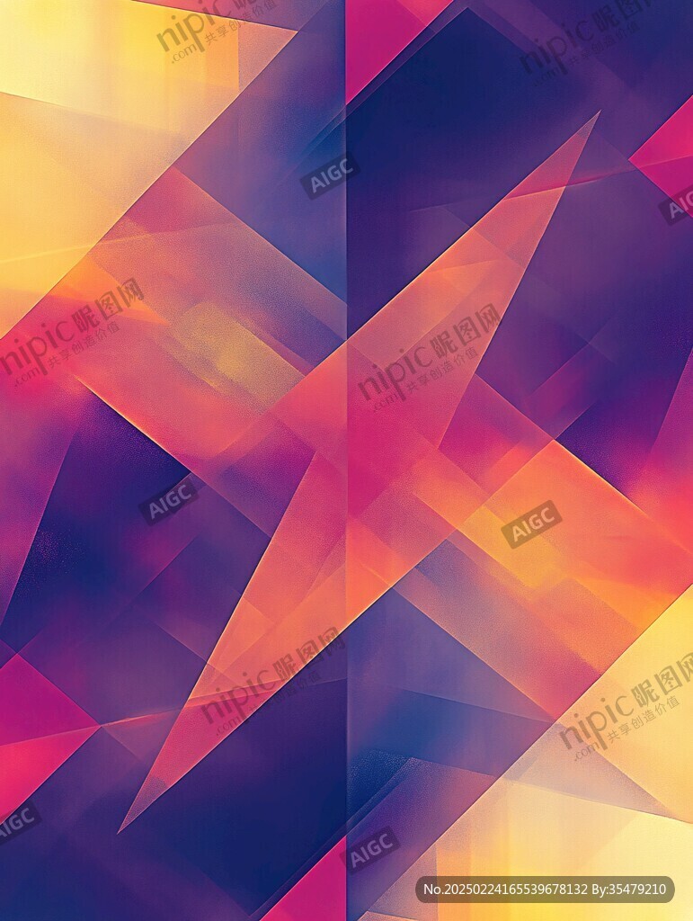 炫彩多边形底纹