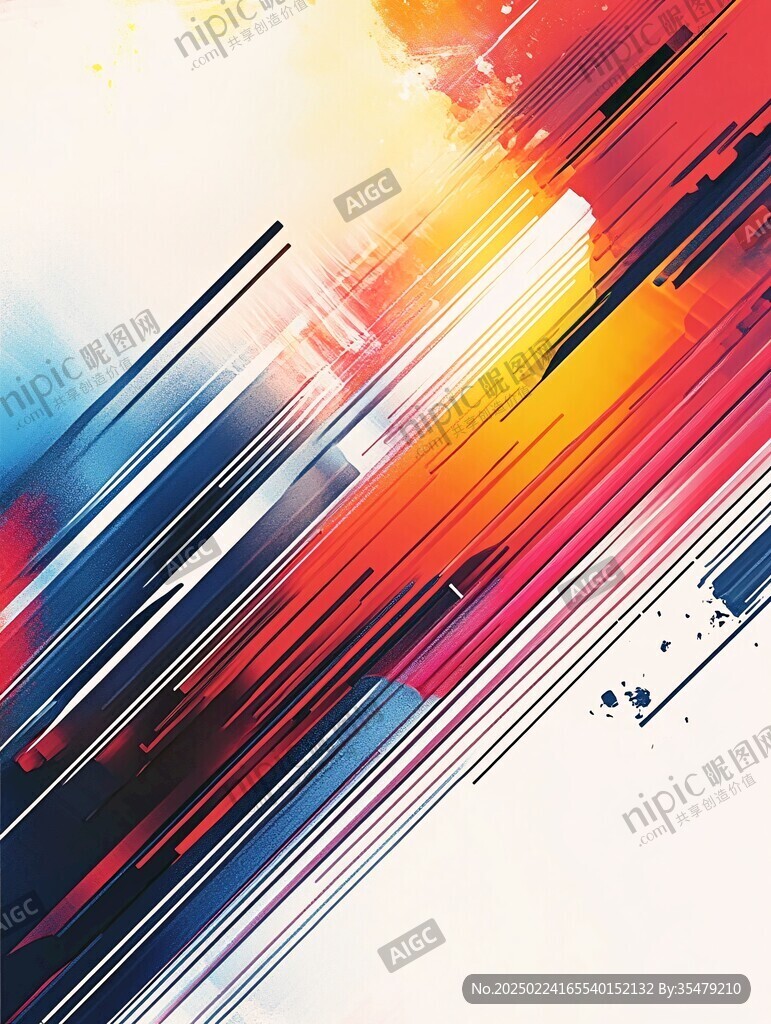 多彩竖线条渐变背景