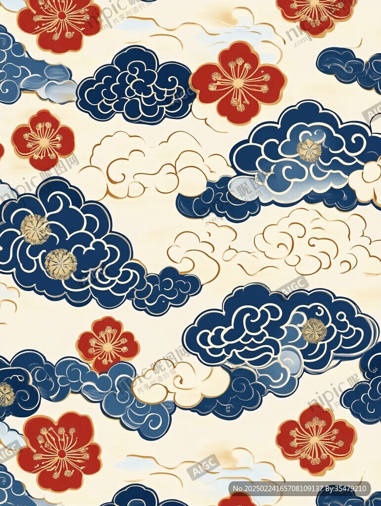 暗纹云团贵气云纹图案