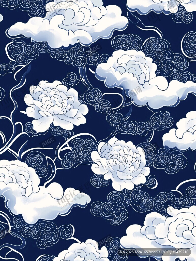 暗纹云团贵气云纹图案