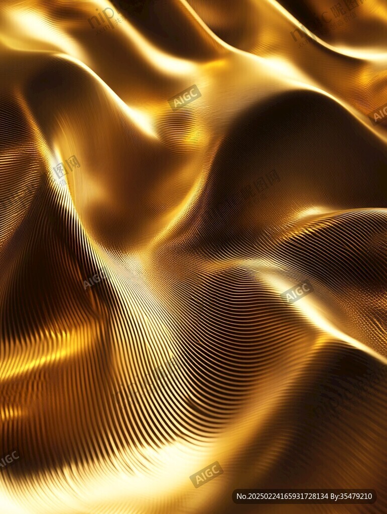 4d金色线条艺术