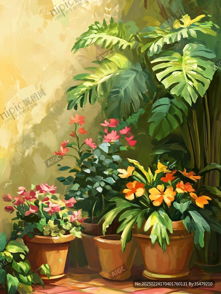 室内植物插画