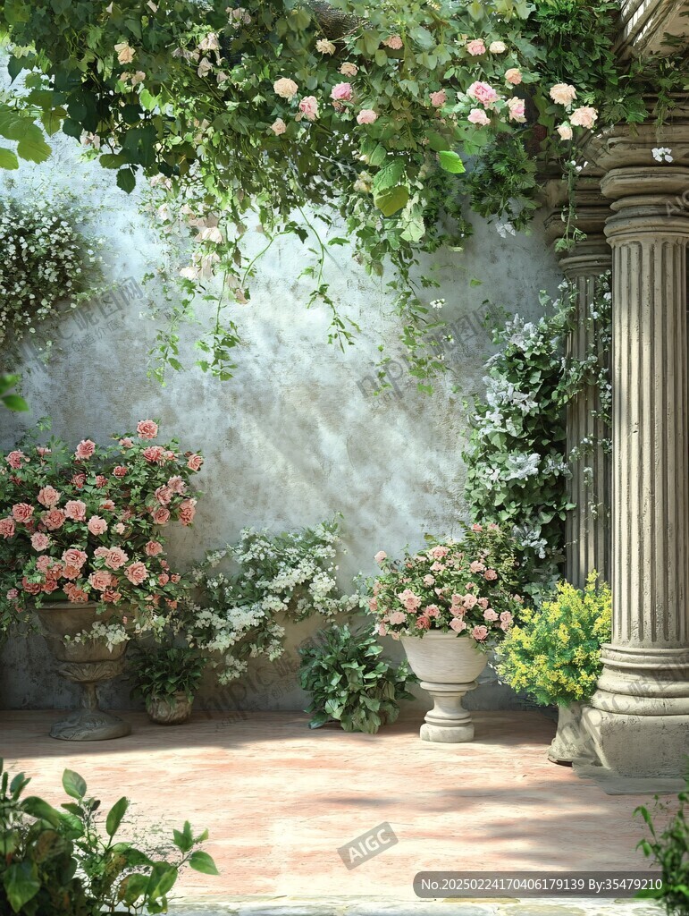 庭院蔷薇花墙