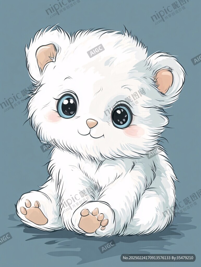 小白熊插画
