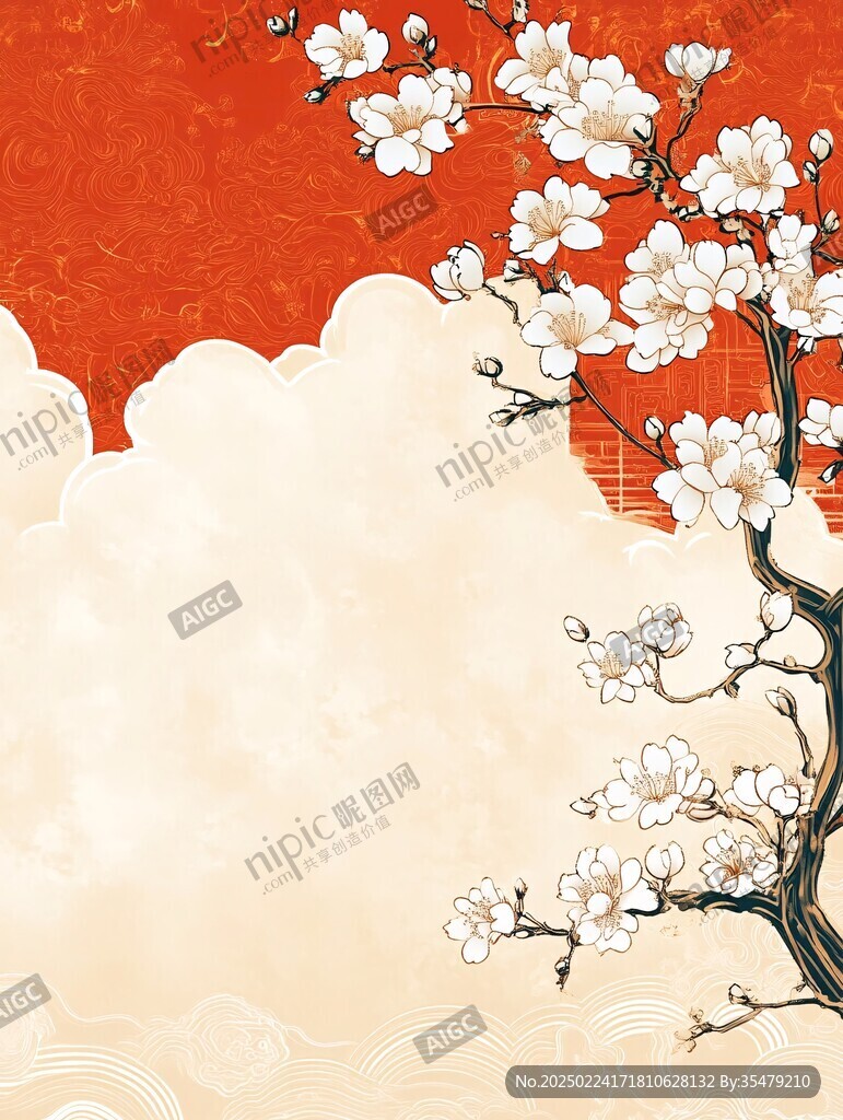 古风古典复古梅花背景
