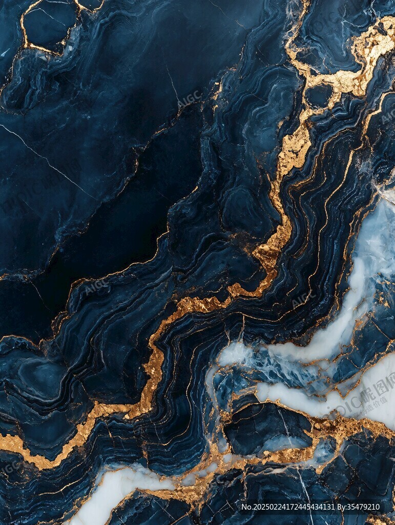 蓝色流体创意抽象画