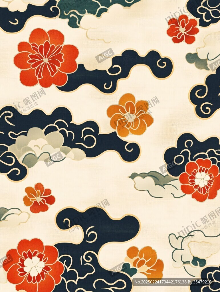 云纹大花