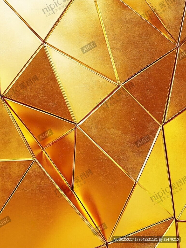 高清金色几何背景墙