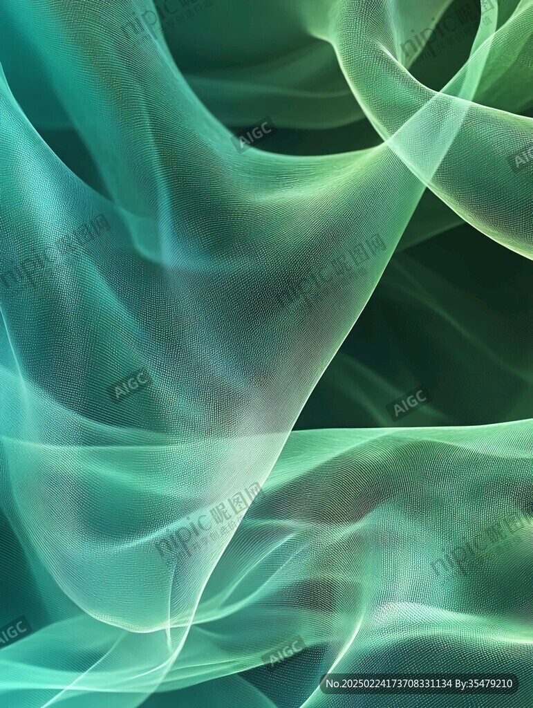幻彩线条背景丝带丝绸