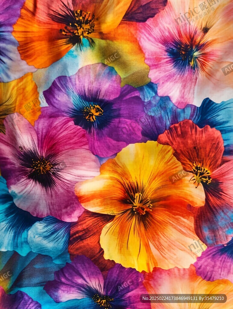 彩色绚丽梦幻唯美花朵