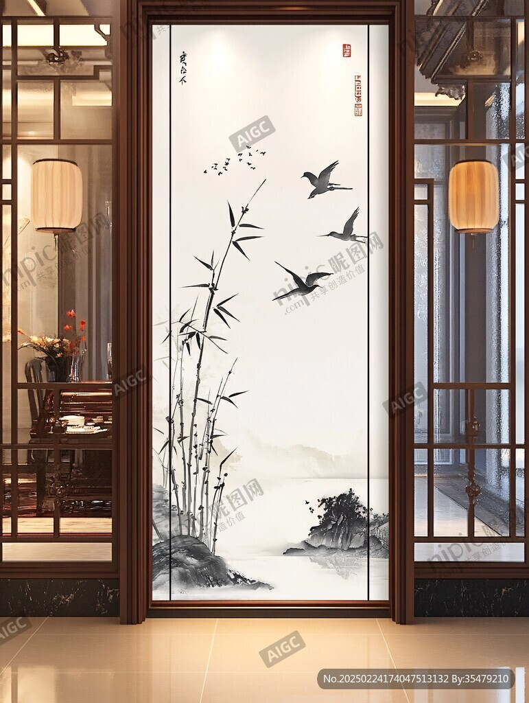 推拉门画