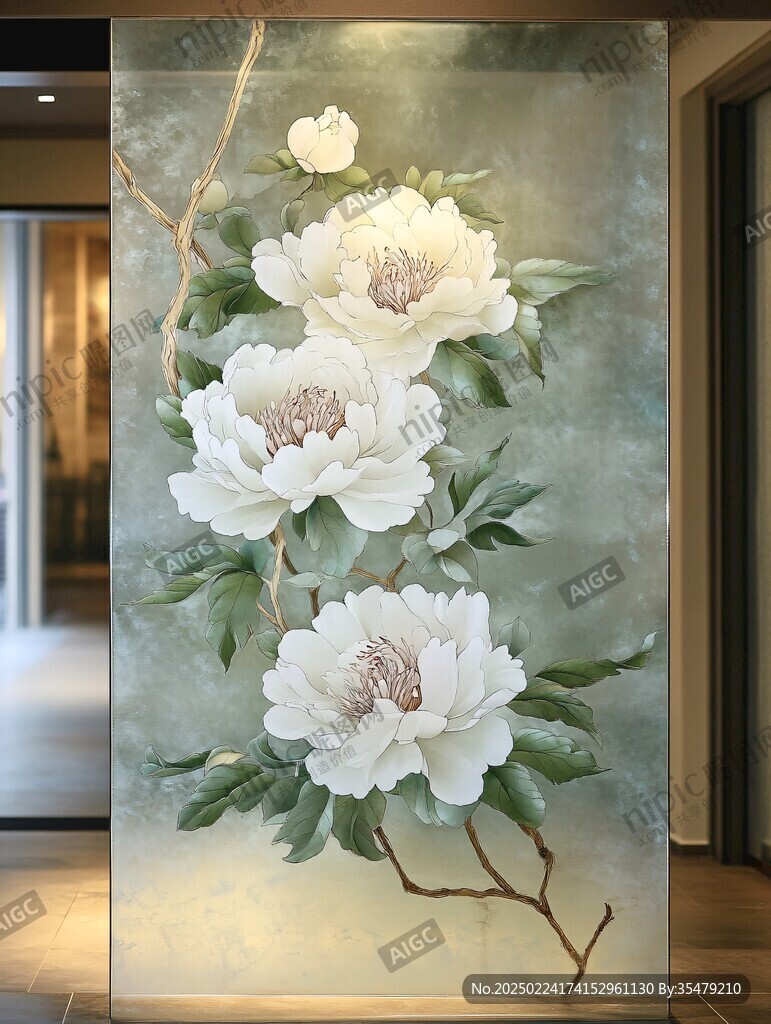 3d软包牡丹花