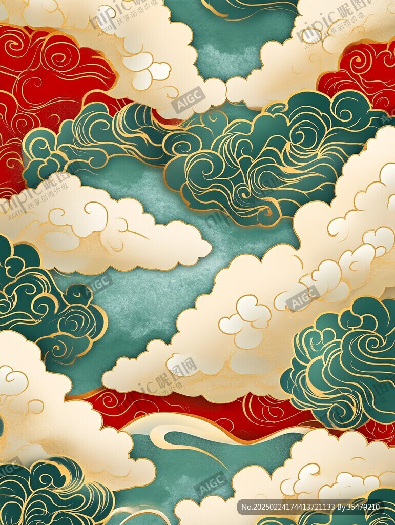 宋代云图高端云纹装饰