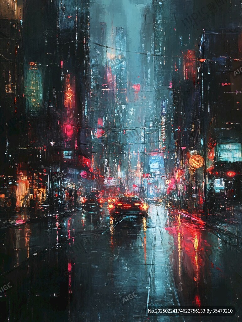 都市雨夜