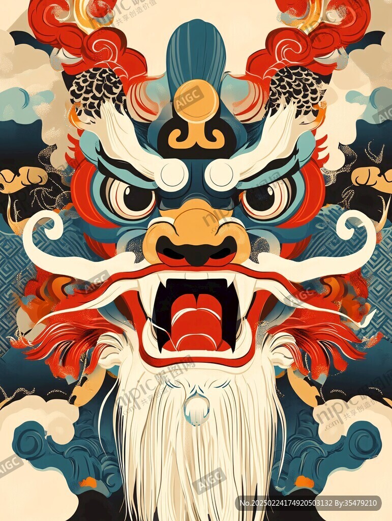 醒狮潮流插画