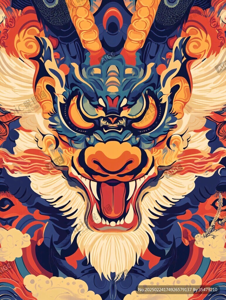 醒狮潮流插画