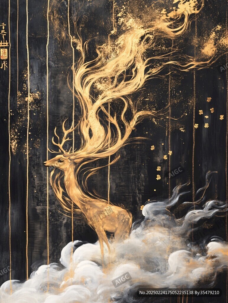 飞天九色鹿